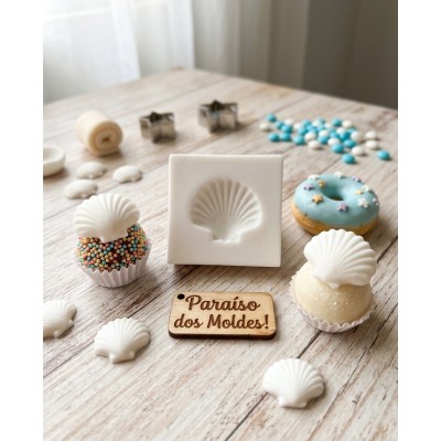Molde de Silicone Concha Fofuxa 2108 Confeitaria Biscuit