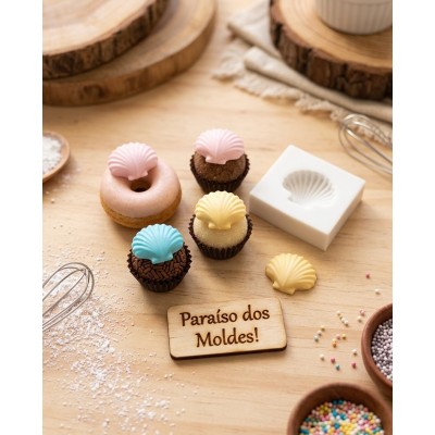 Molde de Silicone Concha Fofuxa 2108 Confeitaria Biscuit