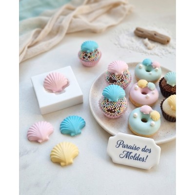 Molde de Silicone Concha Fofuxa 2108 Confeitaria Biscuit