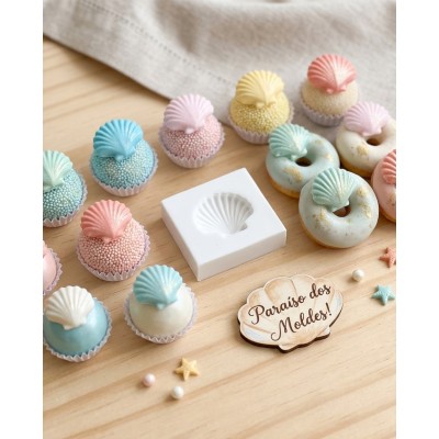 Molde de Silicone Concha Fofuxa 2108 Confeitaria Biscuit