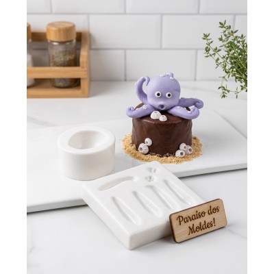 Molde de Silicone Confeitaria Biscuit Polvo Juju 3D