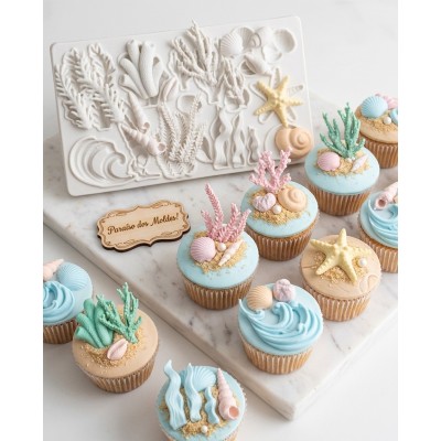 Molde de Silicone Confeitaria Biscuit Fundo do Mar Luxo 2255