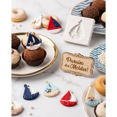 Molde de Silicone Confeitaria Biscuit Mini Barquinho 2342