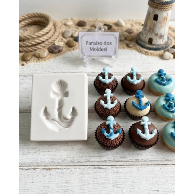 Molde de Silicone Confeitaria Biscuit Âncora Praia 2344