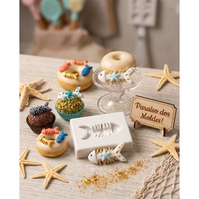 Molde de Silicone Confeitaria Biscuit Espinha de Peixe 2345