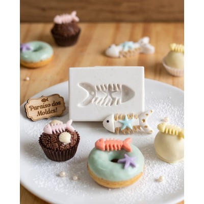 Molde de Silicone Confeitaria Biscuit Espinha de Peixe 2345