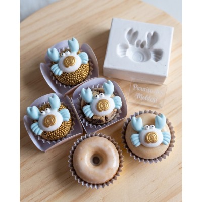 Molde de Silicone Confeitaria Biscuit Siri Praia 2349