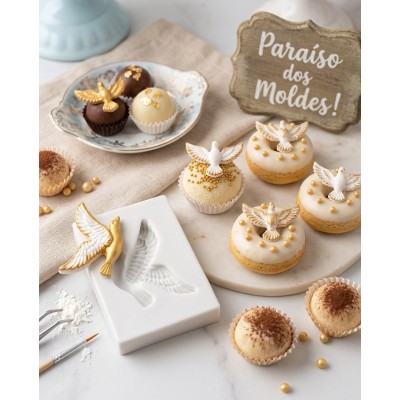 Molde de Silicone Confeitaria Biscuit Gaivota Praia 2351