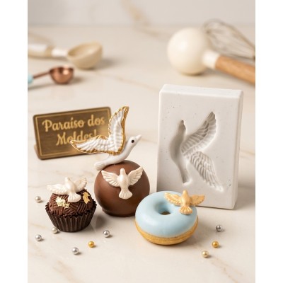 Molde de Silicone Confeitaria Biscuit Gaivota Praia 2351