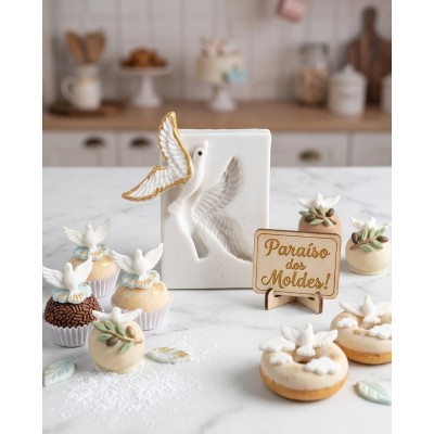 Molde de Silicone Confeitaria Biscuit Gaivota Praia 2351
