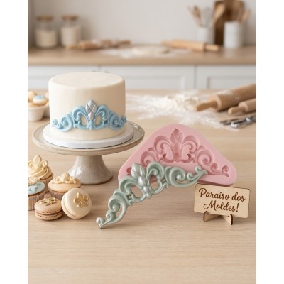 Molde de Silicone Arabesco Coroa - 251