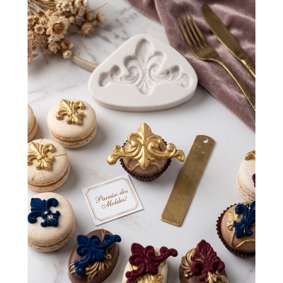 Molde de Silicone Arabesco Flor De Lis Médio - 544
