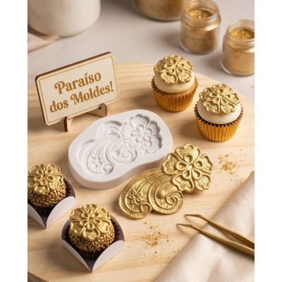 Molde De Silicone Arabesco Flor De Renda - 547