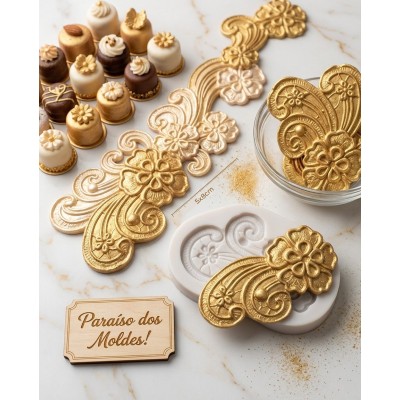 Molde De Silicone Arabesco Flor De Renda - 547