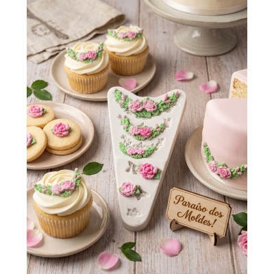 Molde de silicone Arabesco Floral
