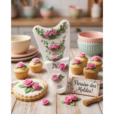 Molde de silicone Arabesco Floral