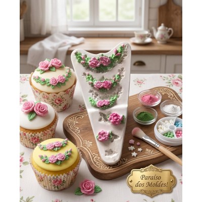 Molde de silicone Arabesco Floral