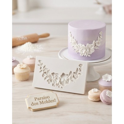 Molde de Silicone Mini Arabesco Floral - 662