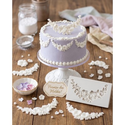 Molde de Silicone Mini Arabesco Floral - 662