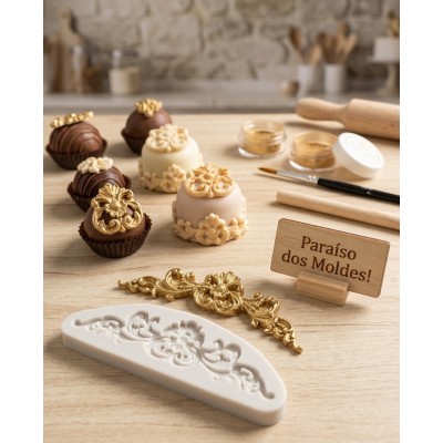 Molde de Silicone Realeza Trabalhado -155