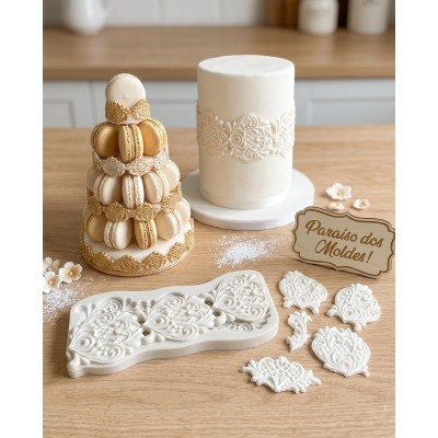 Molde de Silicone Arabesco Trio Provençal - 157
