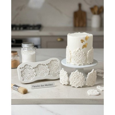 Molde de Silicone Arabesco Trio Provençal - 157