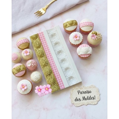 Molde de Silicone Confeitaria e Biscuit Cordão Quadrado - 158