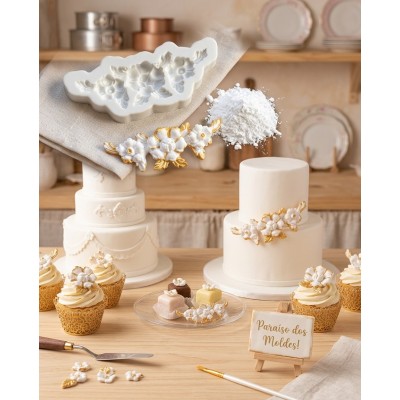 Molde de Silicone Confeitaria Biscuit Arabesco Delicado 2222