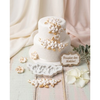 Molde de Silicone Confeitaria Biscuit Arabesco Delicado 2222