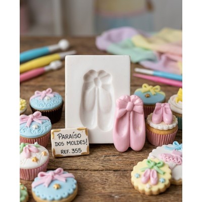 Molde De Silicone Sapatilhas Carol - 355