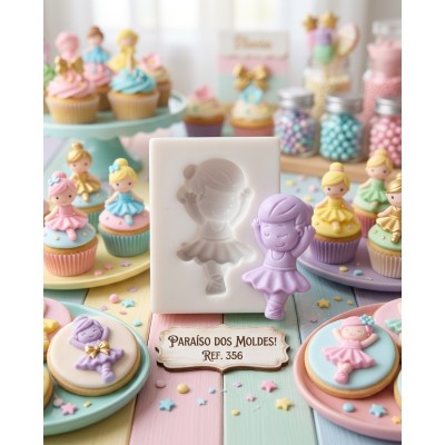 Molde De Silicone Mini Bailarina - 356