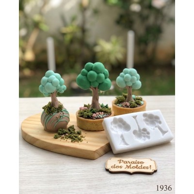 Molde de Silicone para Confeitaria Árvores
