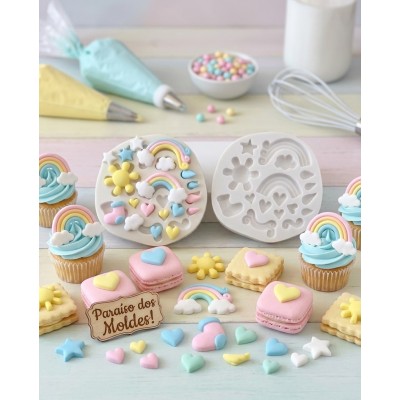 Molde de Silicone Chuva De Amor Feliz - 113