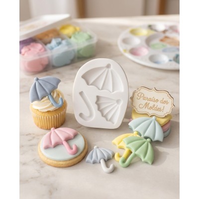 Molde de Silicone Guarda Chuvas Cute - 115