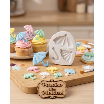 Molde de Silicone Guarda Chuvas Cute - 115