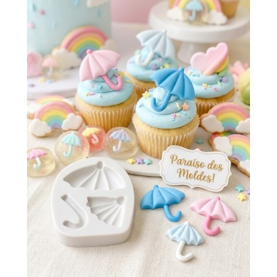Molde de Silicone Guarda Chuvas Cute - 115
