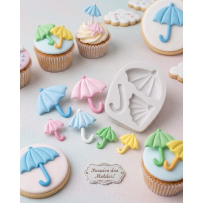 Molde de Silicone Guarda Chuvas Cute - 115