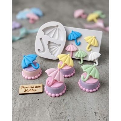 Molde de Silicone Guarda Chuvas Cute - 115