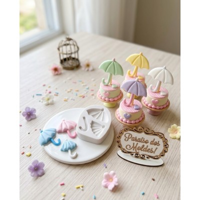 Molde de Silicone Guarda Chuvas Cute - 115