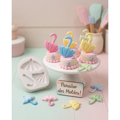 Molde de Silicone Guarda Chuvas Cute - 115