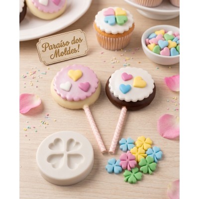 Molde de Silicone Corações Mini - 119