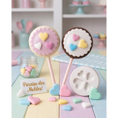Molde de Silicone Corações Mini - 119