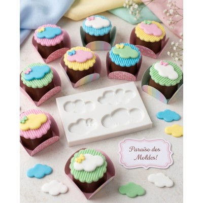 Molde de Silicone Kit De Nuvens - 120