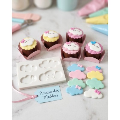 Molde de Silicone Kit De Nuvens - 120