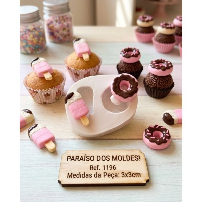Molde De Silicone Rosca E Picolé - 1196