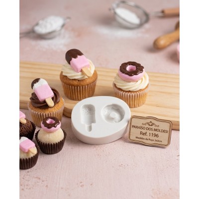 Molde De Silicone Rosca E Picolé - 1196