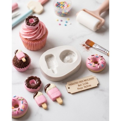 Molde De Silicone Rosca E Picolé - 1196