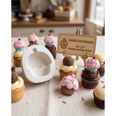 Molde De Silicone Cupcake Love - 1197