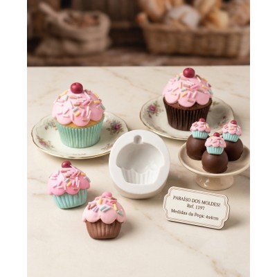 Molde De Silicone Cupcake Love - 1197
