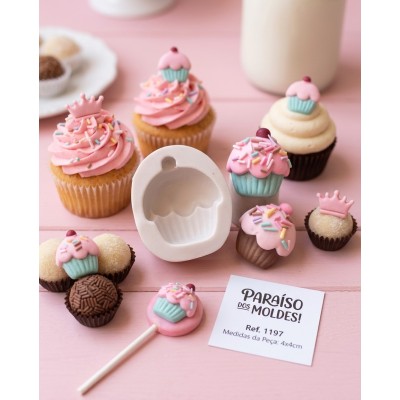 Molde De Silicone Cupcake Love - 1197